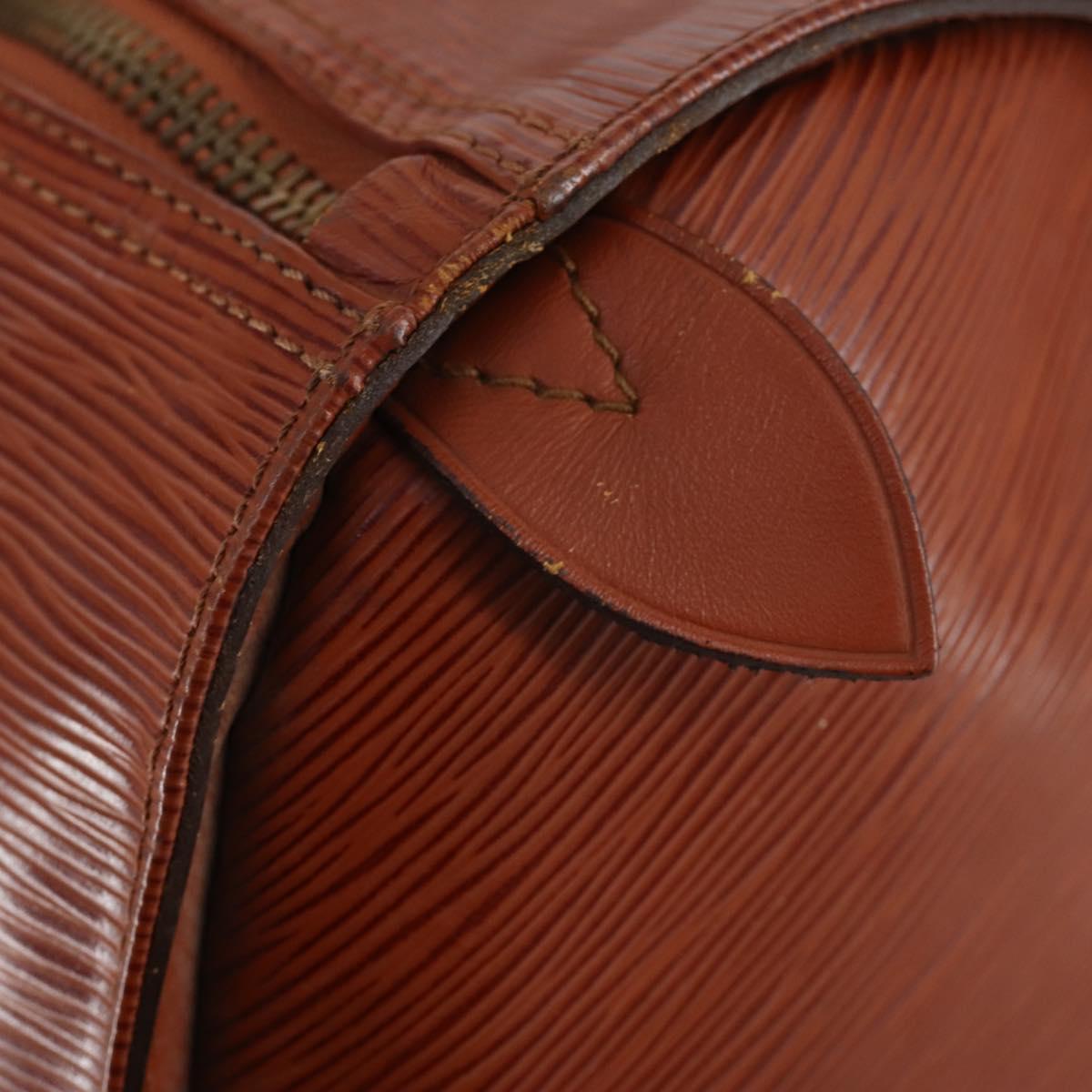 LOUIS VUITTON Epi Keepall 60 Boston Bag Vintage Brown M42948 LV Auth 144167