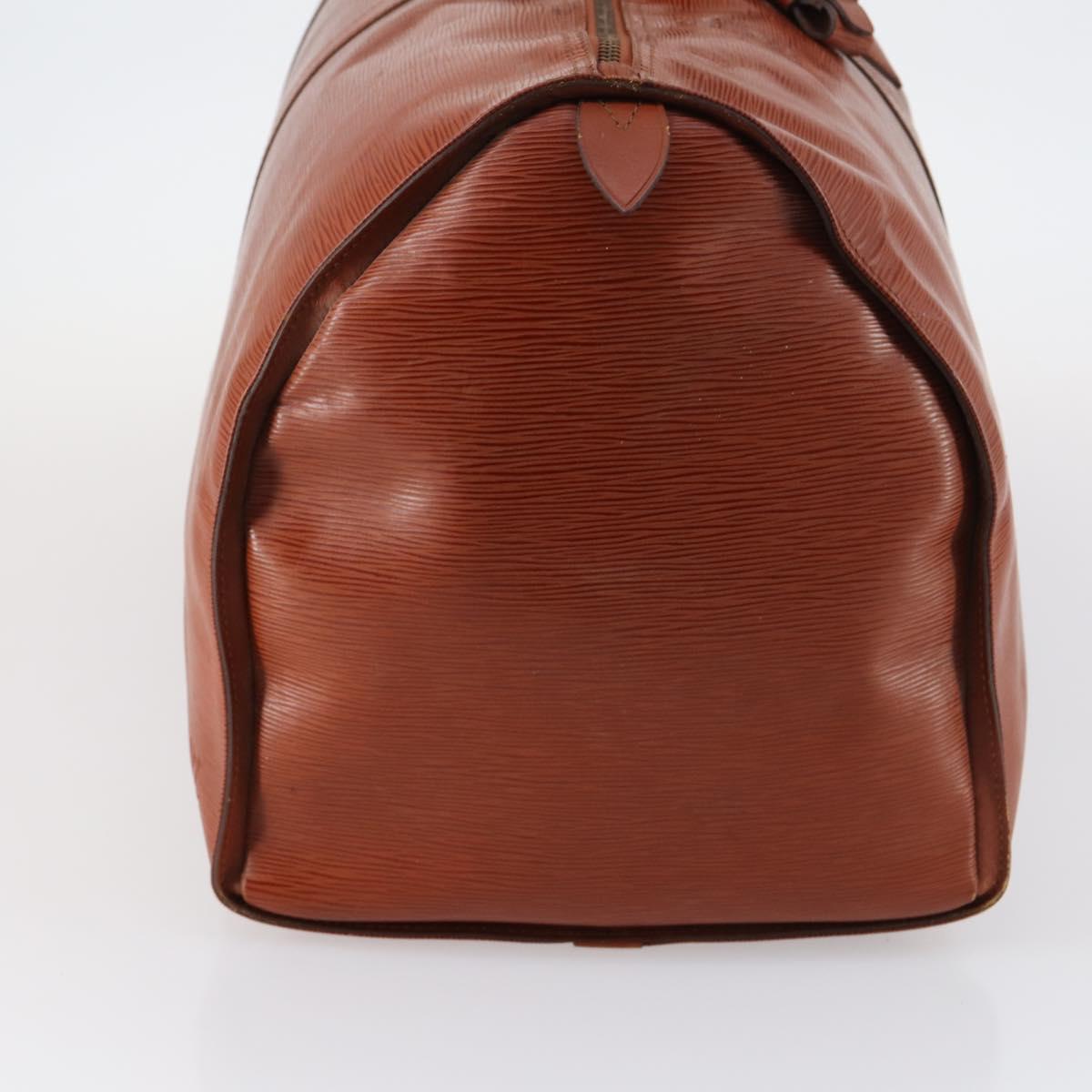LOUIS VUITTON Epi Keepall 60 Boston Bag Vintage Brown M42948 LV Auth 144167