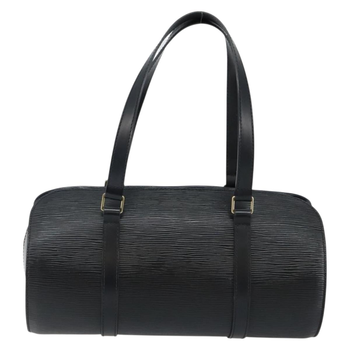 LOUIS VUITTON Epi Soufflot Hand Bag Black M52222 LV Auth 144169