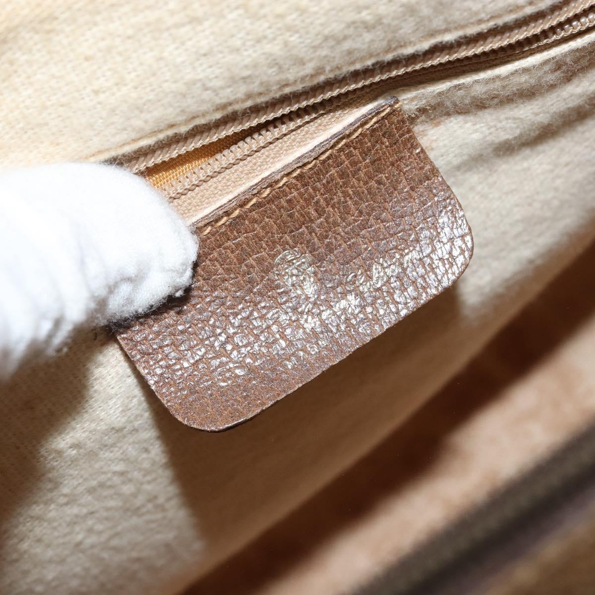 GUCCI GG Supreme Web Sherry Line Boston Bag PVC Beige Gold 40 02 007 Auth 144173