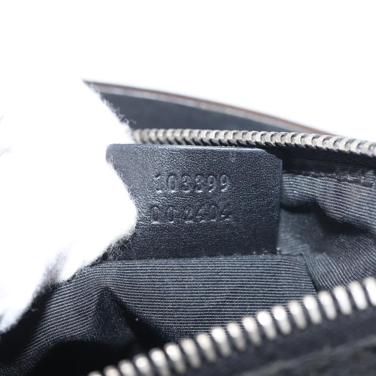 GUCCI GG Canvas Shoulder Bag Black Silver 103399 Auth 144175