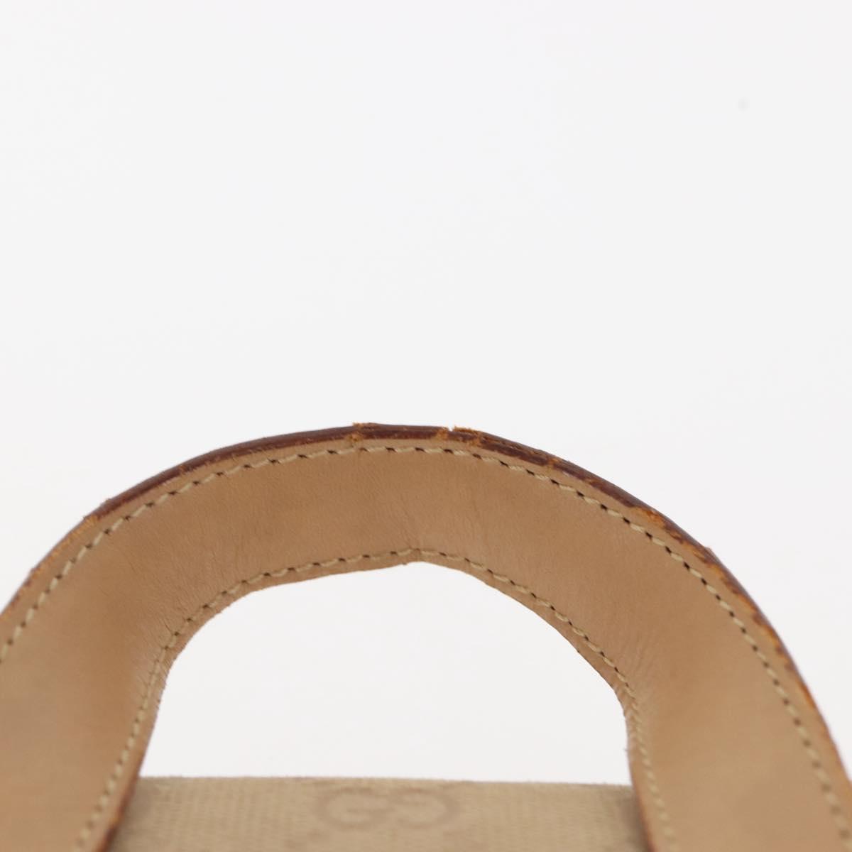 GUCCI GG Canvas Backpack Beige Silver 003 0242 Auth 144218