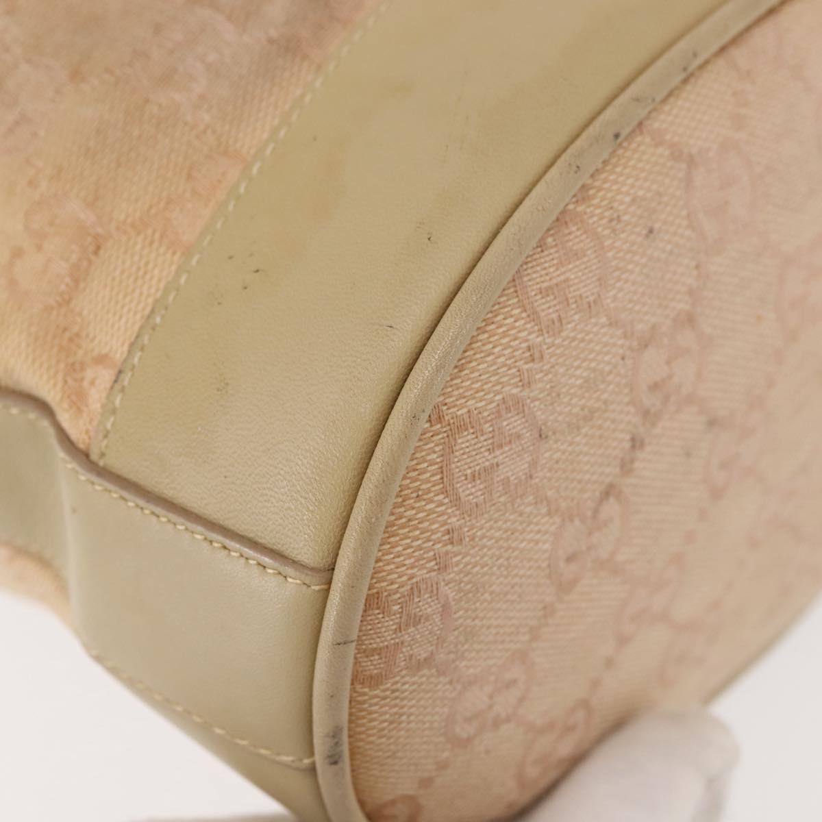 GUCCI GG Canvas Shoulder Bag Pink Gold 001 86 0533 Auth 144220