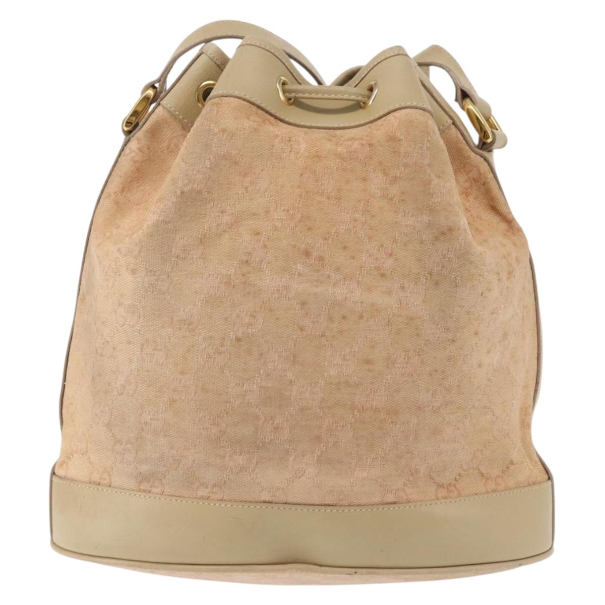GUCCI GG Canvas Shoulder Bag Pink Gold 001 86 0533 Auth 144220