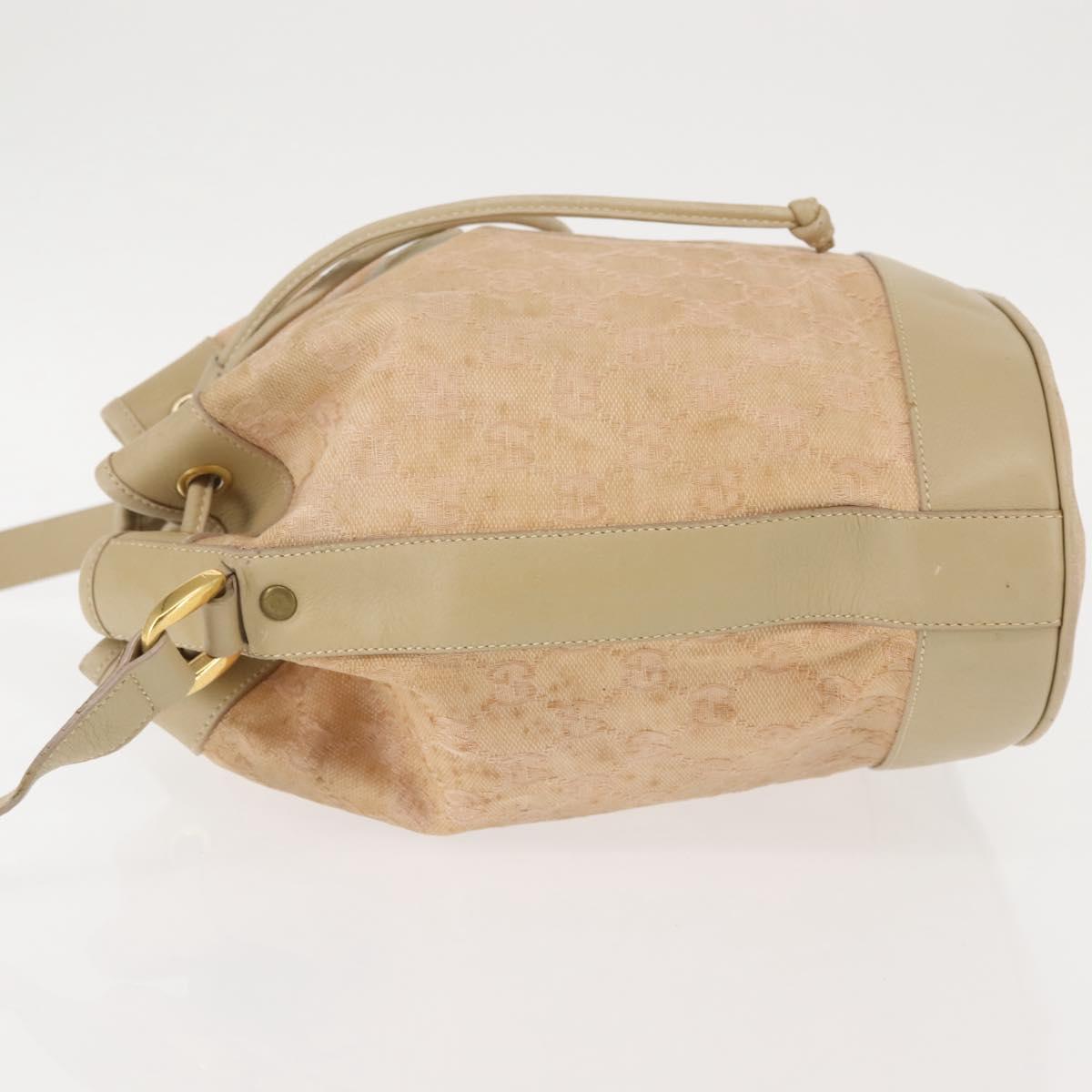 GUCCI GG Canvas Shoulder Bag Pink Gold 001 86 0533 Auth 144220