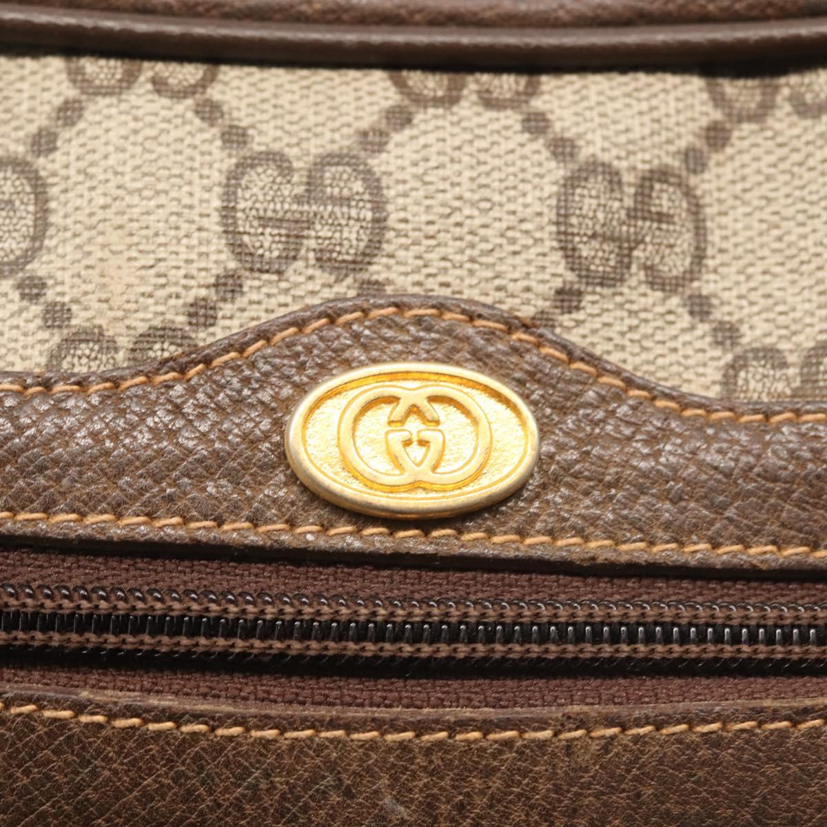 GUCCI GG Supreme Web Sherry Line Shoulder Bag PVC Beige Gold 010 37 Auth 144222