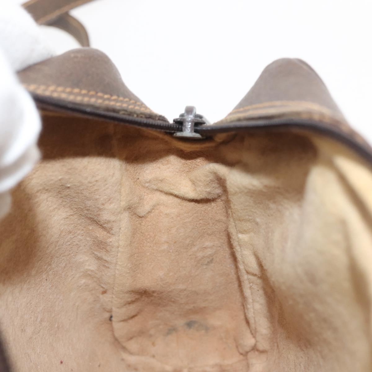 GUCCI GG Supreme Web Sherry Line Shoulder Bag PVC Beige Gold 010 37 Auth 144222
