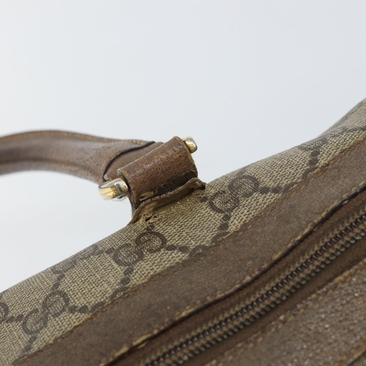 GUCCI GG Supreme Web Sherry Line Bag PVC Beige Gold 116 02 006 Auth 144226