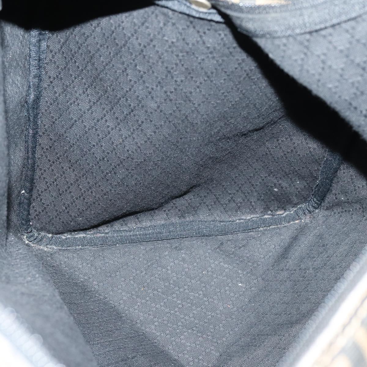 FENDI Zucca Canvas Boston Bag PVC Black Brown Auth 144233