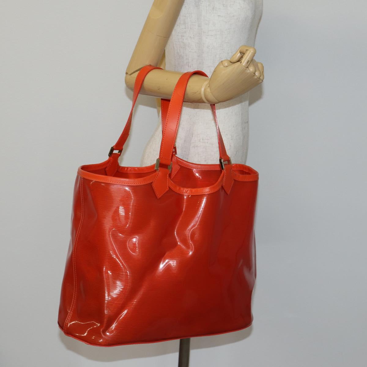 LOUIS VUITTON Epi Plage Lagoon Bay Hand Bag Orange M92264 LV Auth 144245