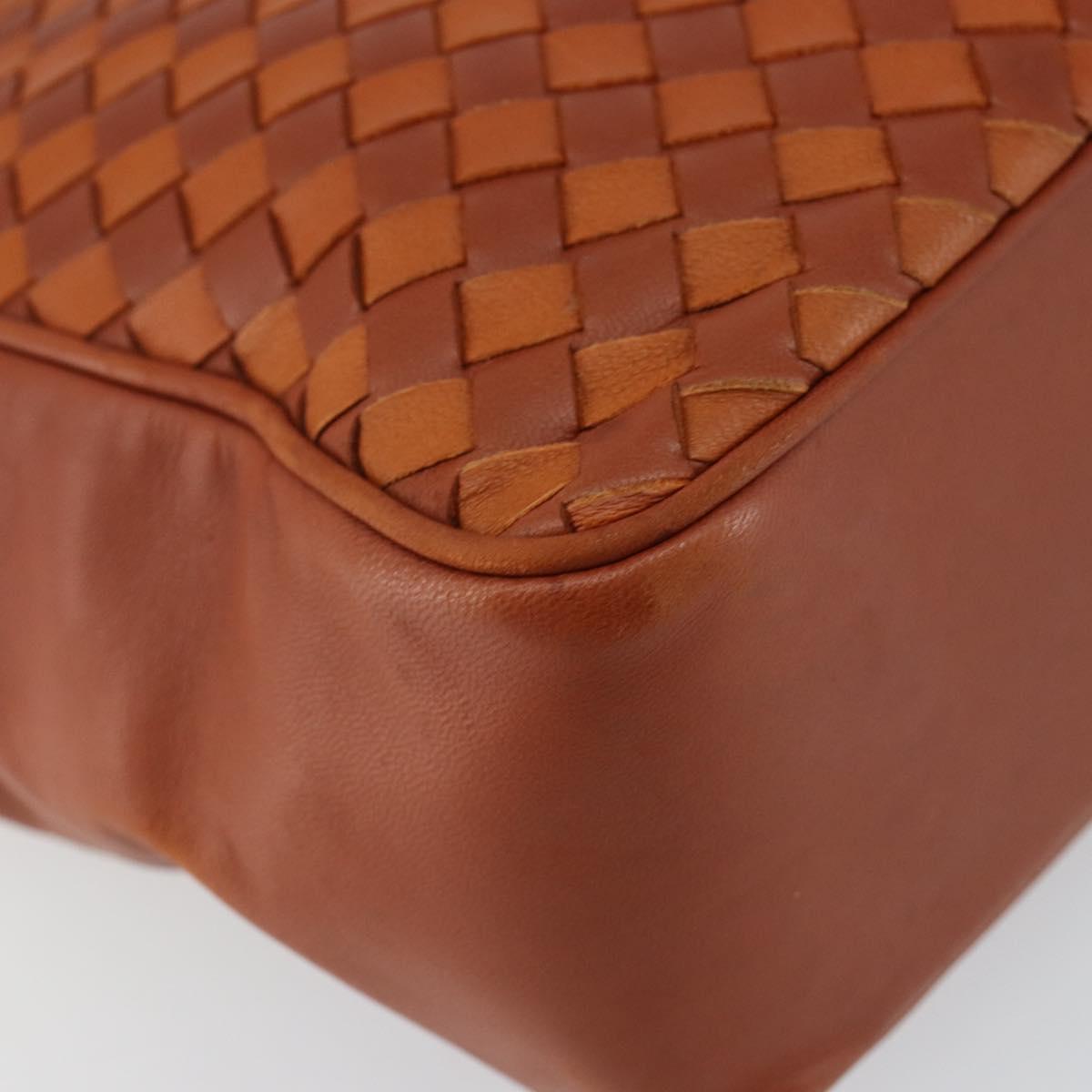 BOTTEGA VENETA INTRECCIATO Hand Bag Leather Brown Auth 144246
