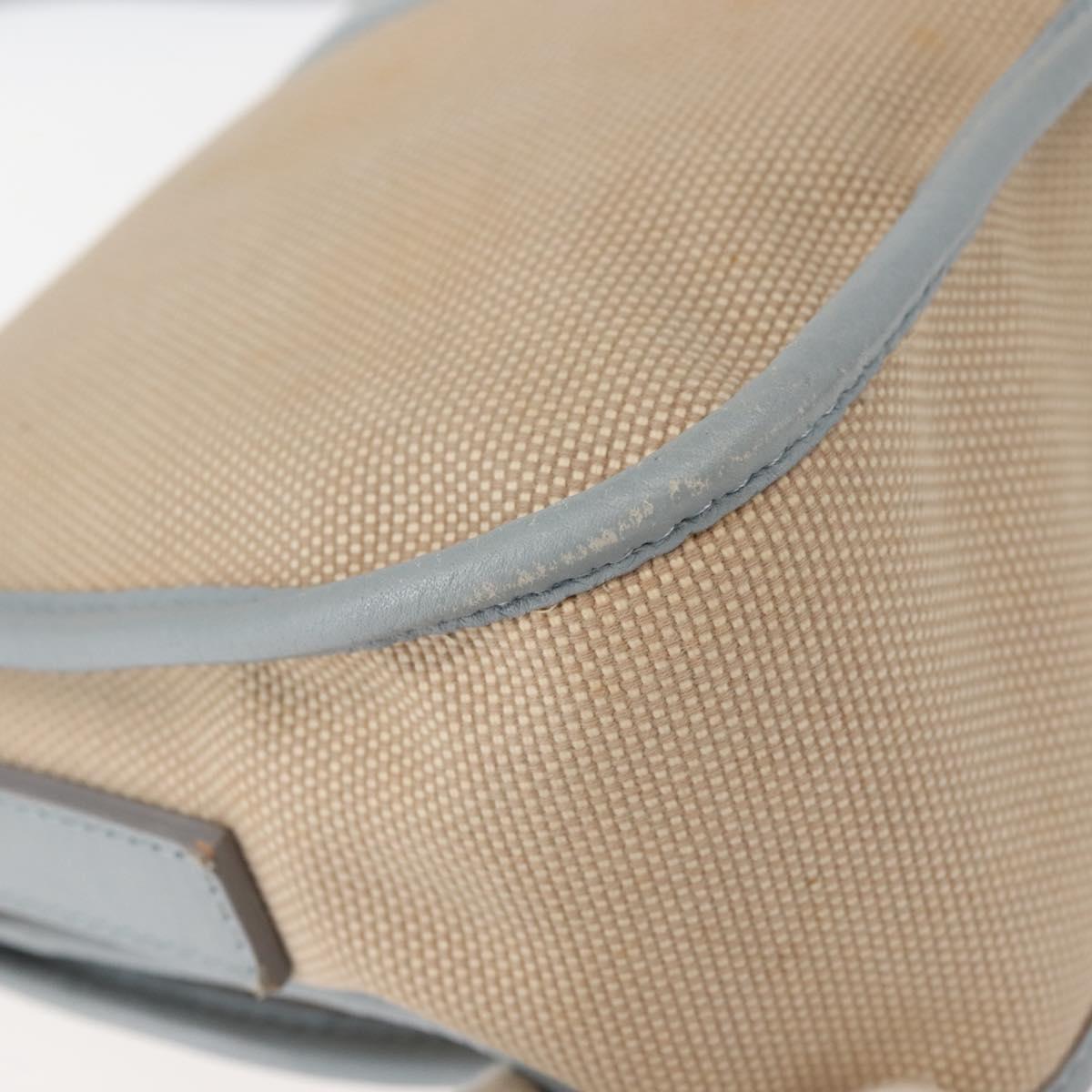 FENDI Zucca Canvas Shoulder Bag Beige Gold Auth 144250