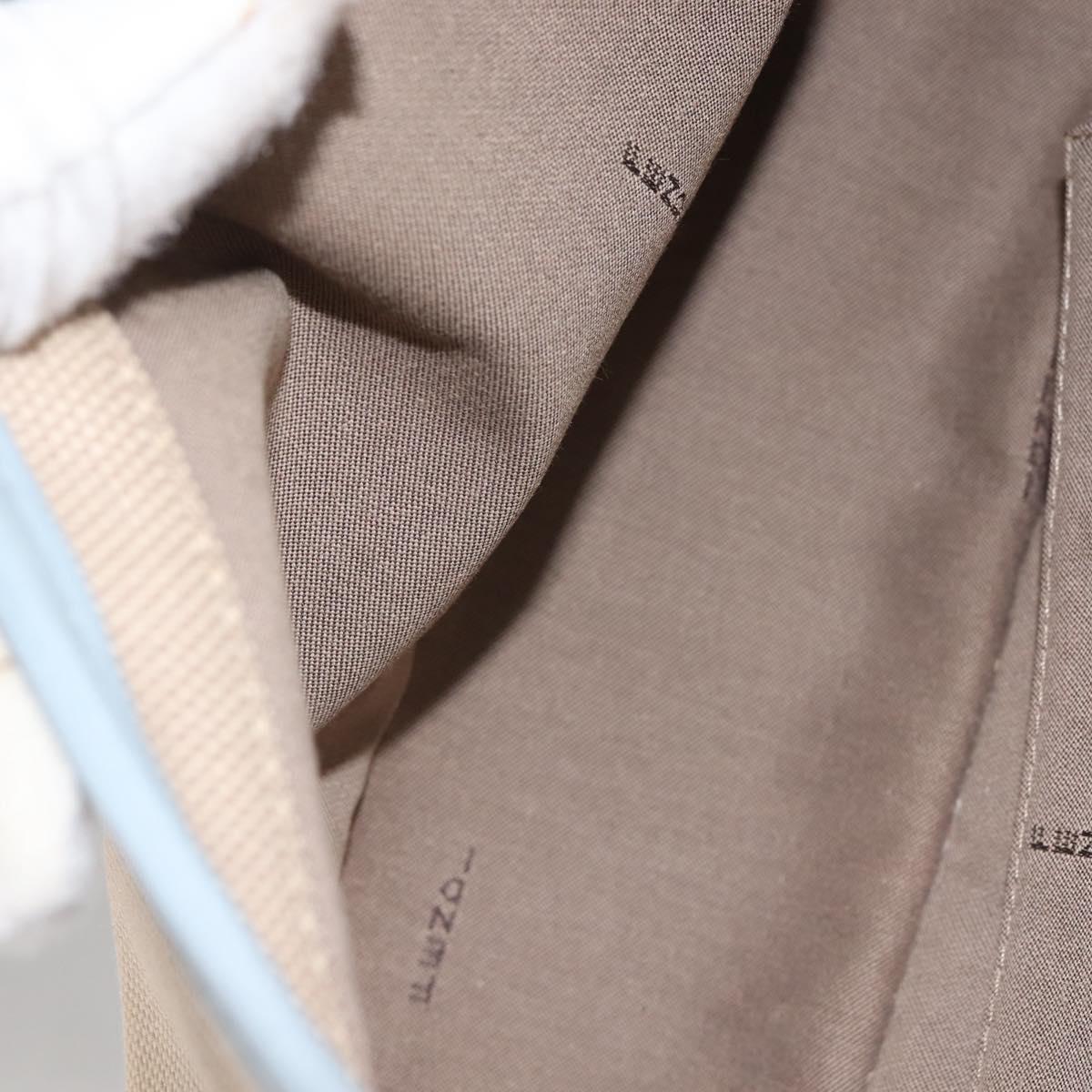 FENDI Zucca Canvas Shoulder Bag Beige Gold Auth 144250