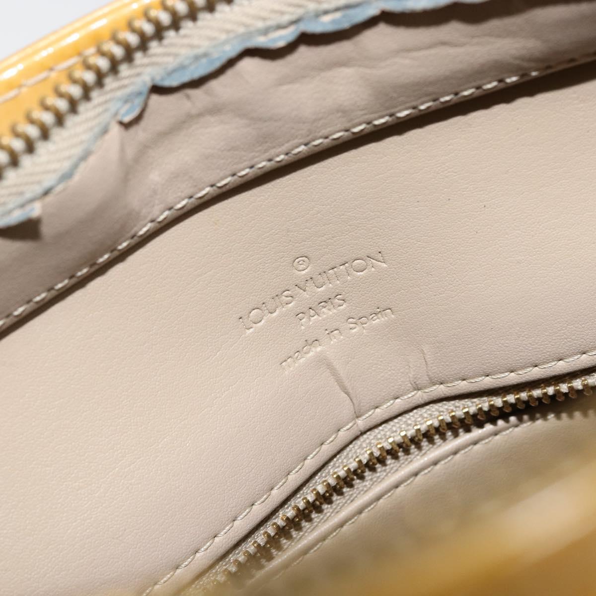 LOUIS VUITTON Monogram Vernis Houston Hand Bag Beige M91004 LV Auth 144259