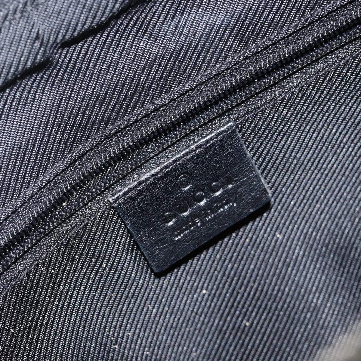 GUCCI GG Canvas Shoulder Bag Black Silver 001 4302 Auth 144270