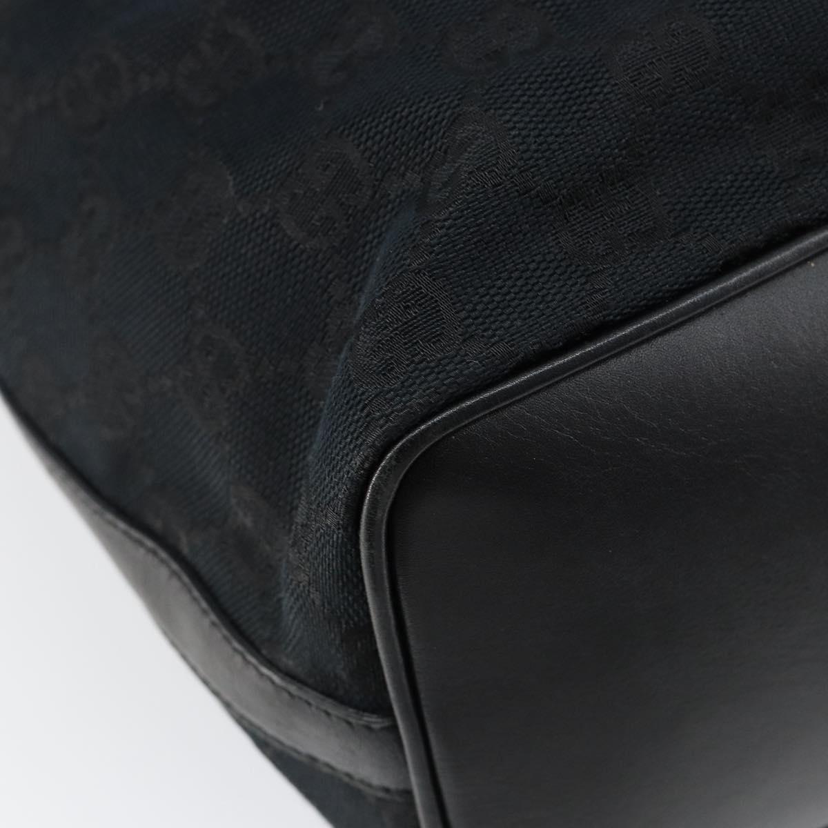 GUCCI GG Canvas Shoulder Bag Black Gold 001 42870 Auth 144271