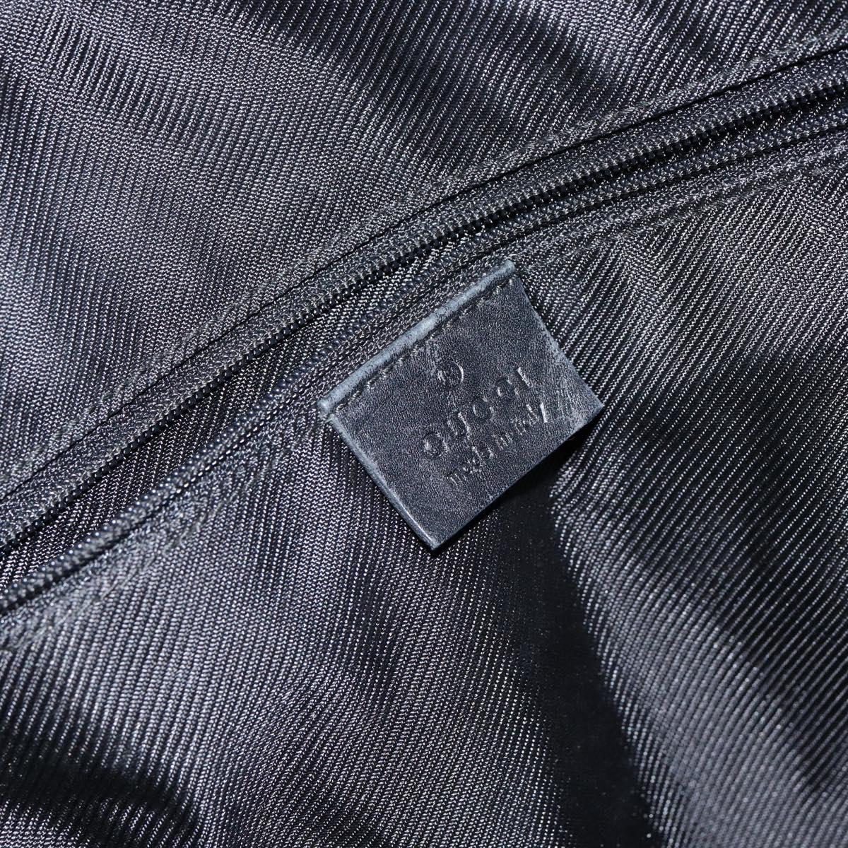 GUCCI GG Canvas Shoulder Bag Black Gold 001 42870 Auth 144271