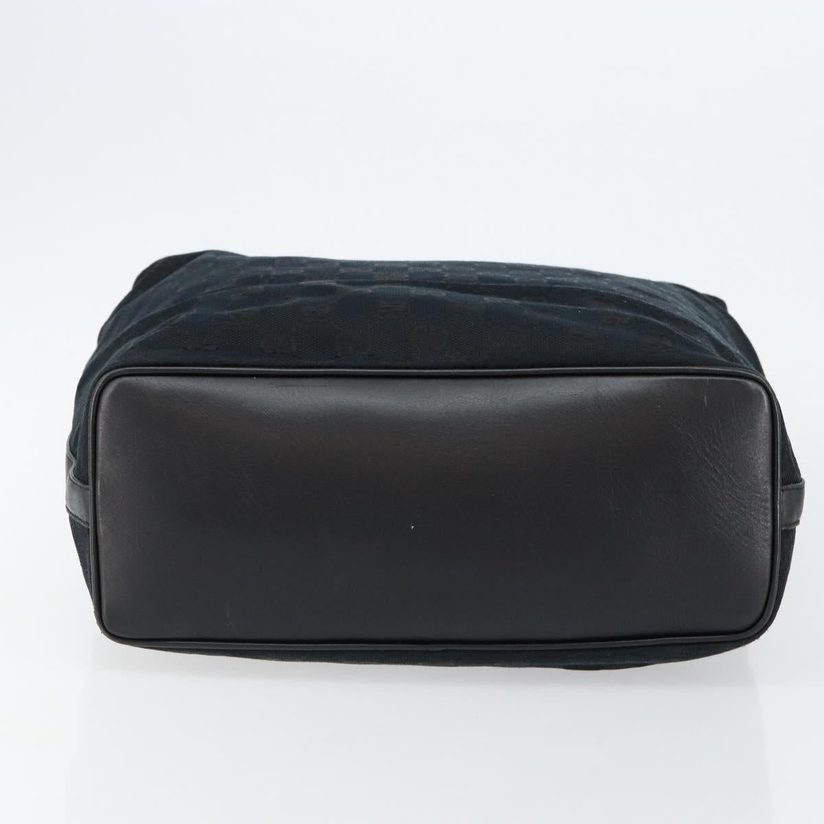 GUCCI GG Canvas Shoulder Bag Black Gold 001 42870 Auth 144271
