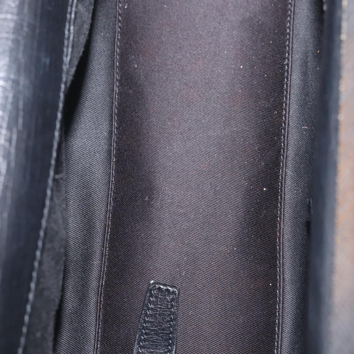 GUCCI GG Canvas Wood Handle Hand Bag Gray 112683 Auth 144272