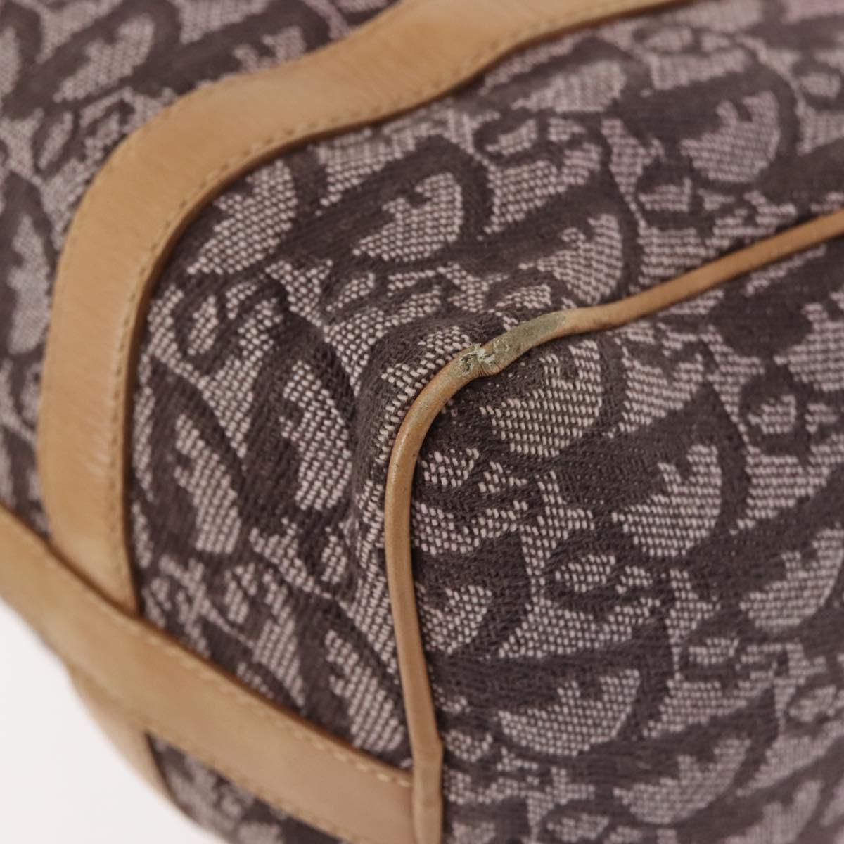 Christian Dior Trotter Canvas Mini Boston Bag Pink Gold Auth 144280