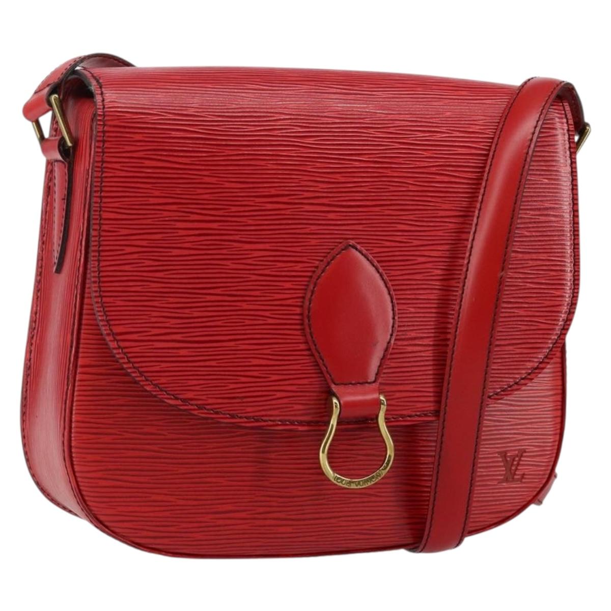 LOUIS VUITTON Epi Saint Cloud GM Shoulder Bag Red M52197 LV Auth 144282