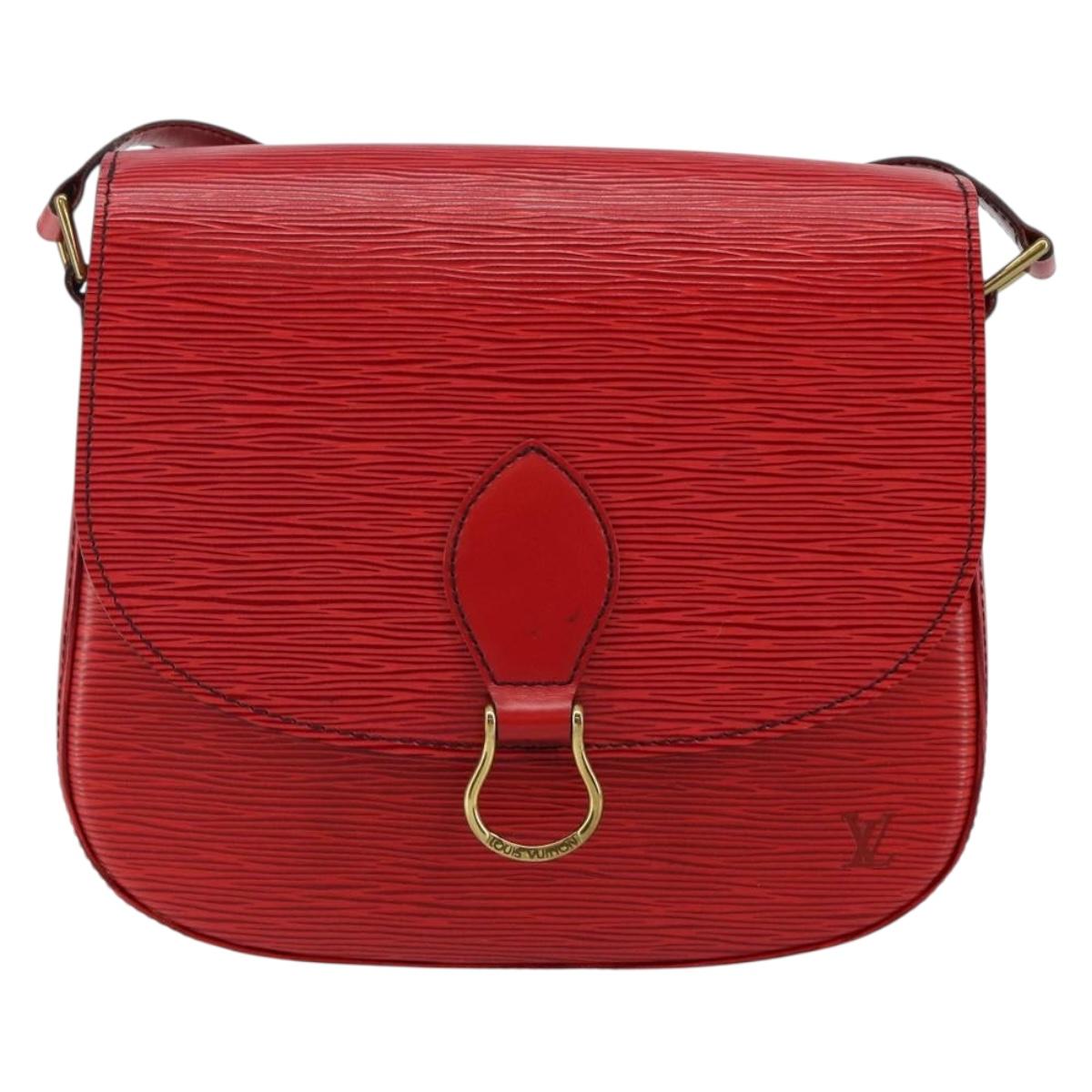 LOUIS VUITTON Epi Saint Cloud GM Shoulder Bag Red M52197 LV Auth 144282