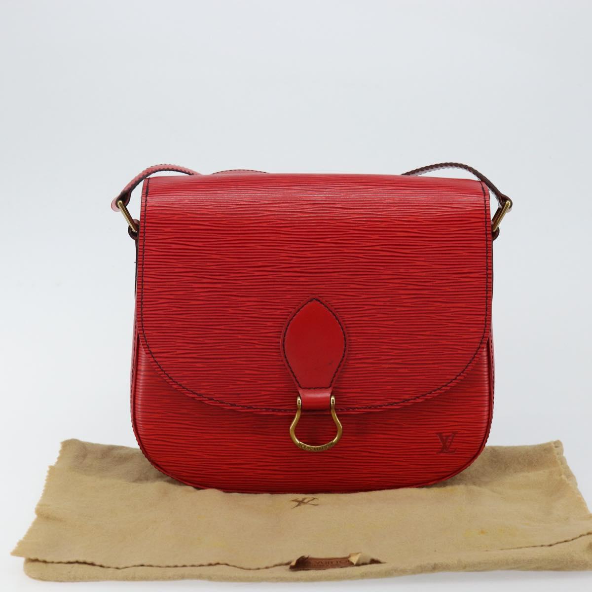 LOUIS VUITTON Epi Saint Cloud GM Shoulder Bag Red M52197 LV Auth 144282
