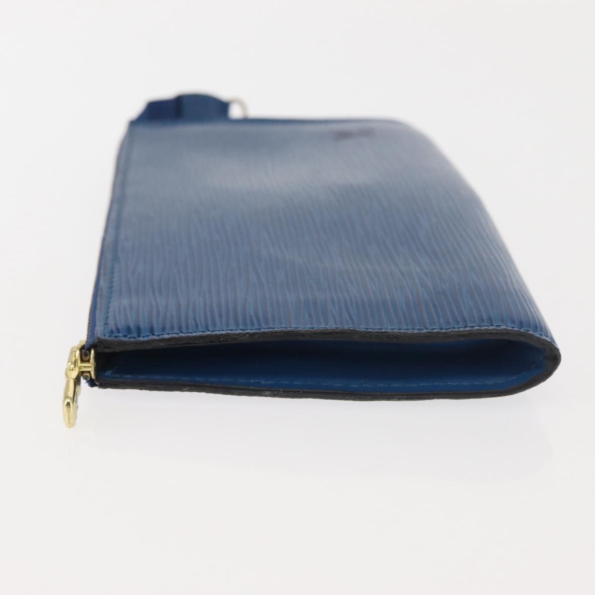LOUIS VUITTON Epi Pochette Accessoires Pouch Blue M52985 LV Auth 144296