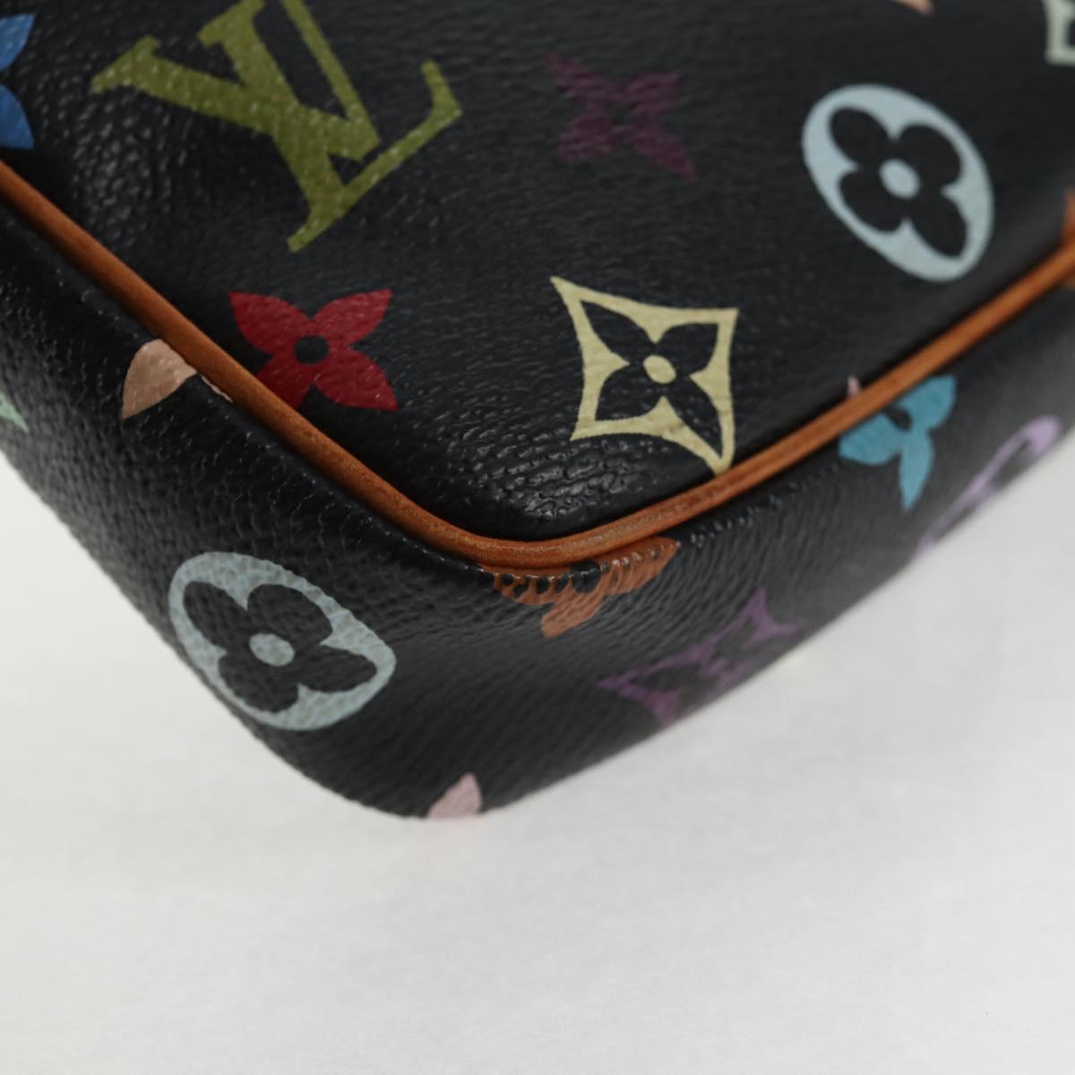 LOUIS VUITTON Monogram Multicolor Pochette Pouch Black M92648 LV Auth 144298V