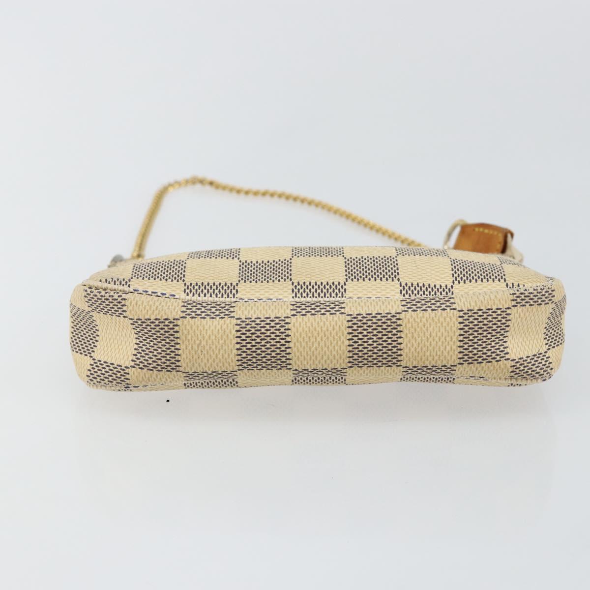 LOUIS VUITTON Damier Azur Mini Pochette Accessoires Pouch N63005 LV Auth 144302