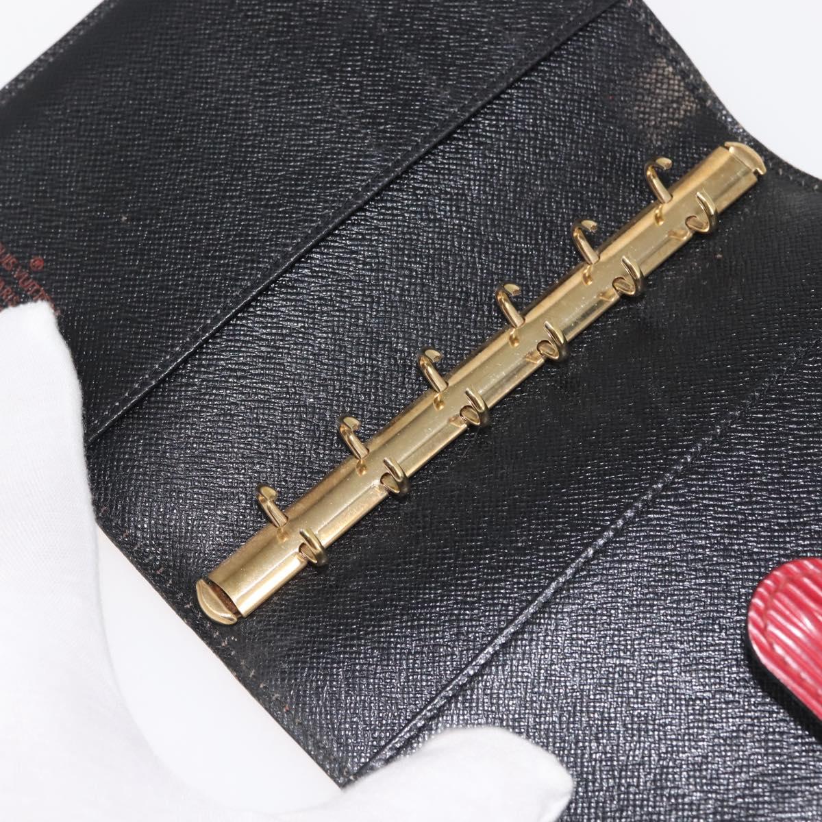 LOUIS VUITTON Epi Agenda PM Day Planner Cover Red R20057 LV Auth 144309