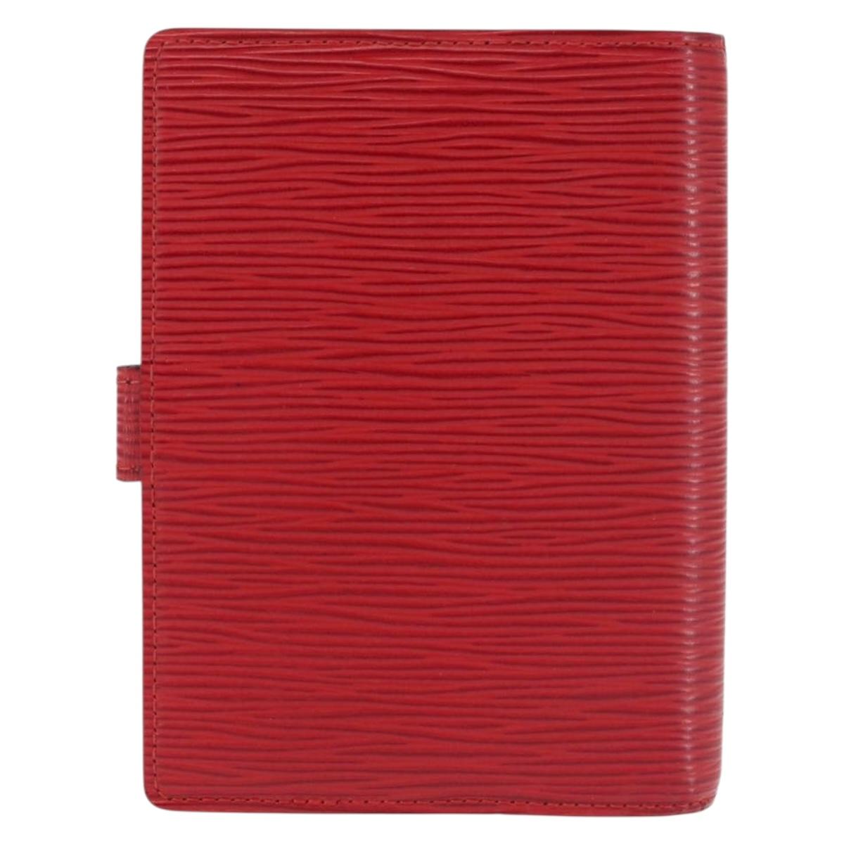 LOUIS VUITTON Epi Agenda PM Day Planner Cover Red R20057 LV Auth 144309