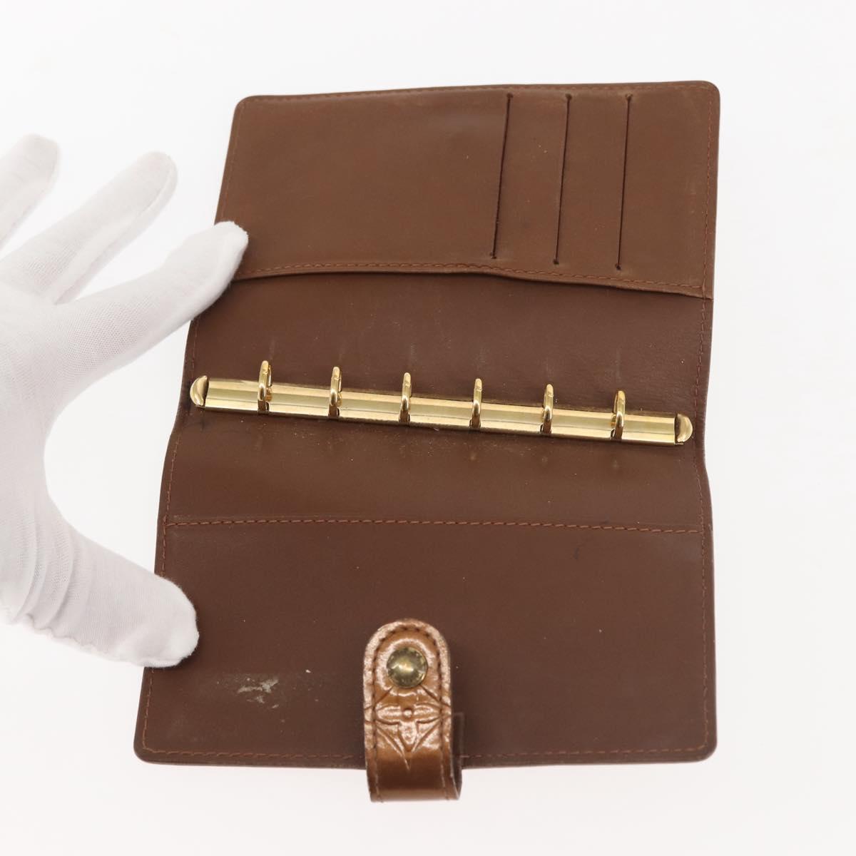 LOUIS VUITTON Vernis Agenda PM Day Planner Cover Bronze R21004 LV Auth 144310