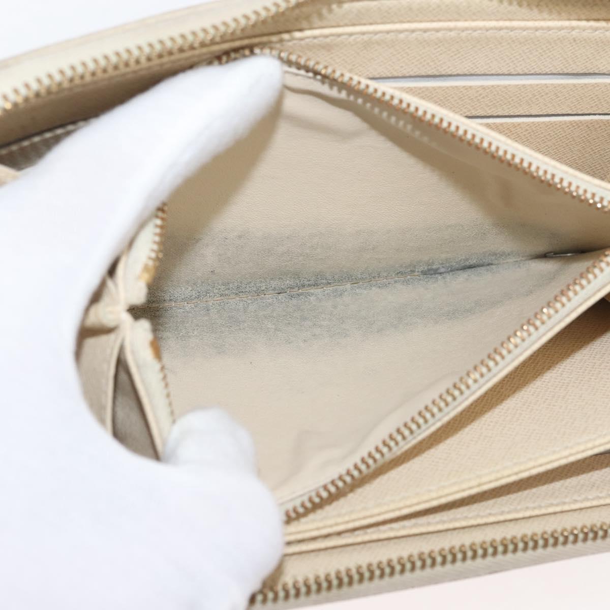 LOUIS VUITTON Damier Azur Zippy Wallet Long Wallet N60019 LV Auth 144314