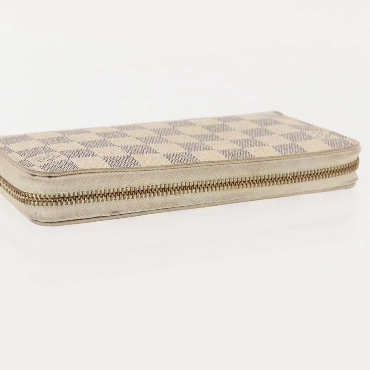 LOUIS VUITTON Damier Azur Zippy Wallet Long Wallet N60019 LV Auth 144314