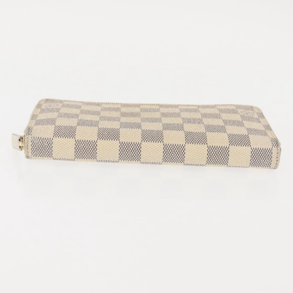 LOUIS VUITTON Damier Azur Zippy Wallet Long Wallet N60019 LV Auth 144314