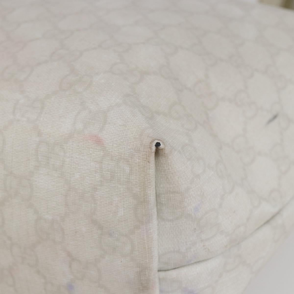 GUCCI GG Supreme Tote Bag PVC Ivory Gold 189896 Auth 144327