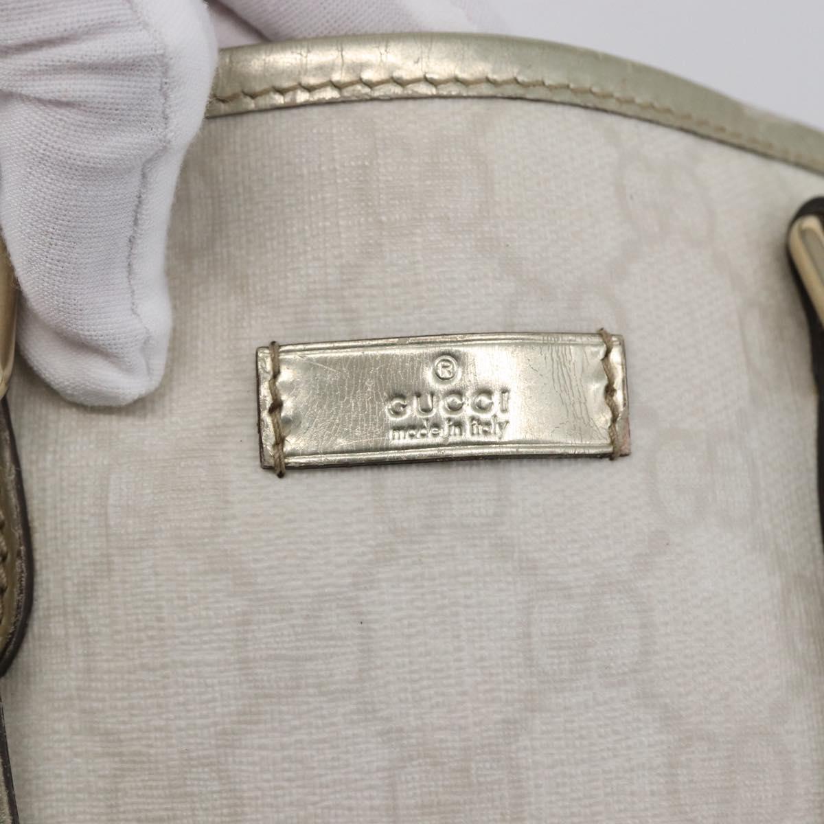 GUCCI GG Supreme Tote Bag PVC Ivory Gold 189896 Auth 144327