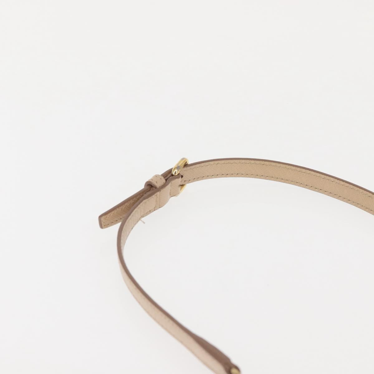 Salvatore Ferragamo Chain Vala Shoulder Bag Leather 2way Pink Gold Auth 144333