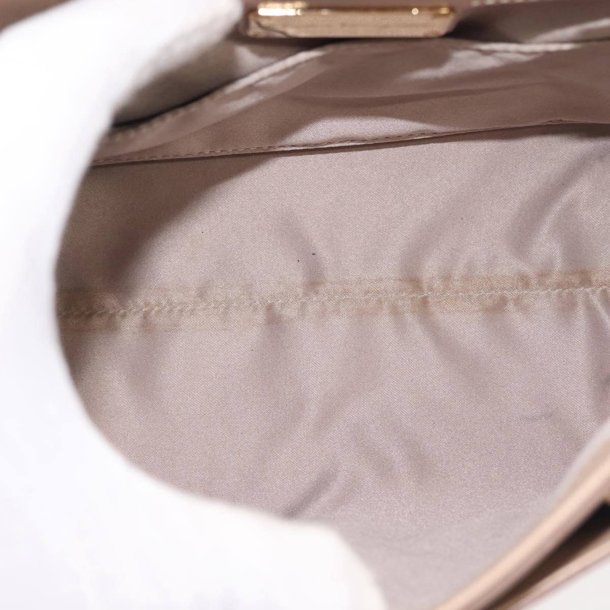 Salvatore Ferragamo Chain Vala Shoulder Bag Leather 2way Pink Gold Auth 144333