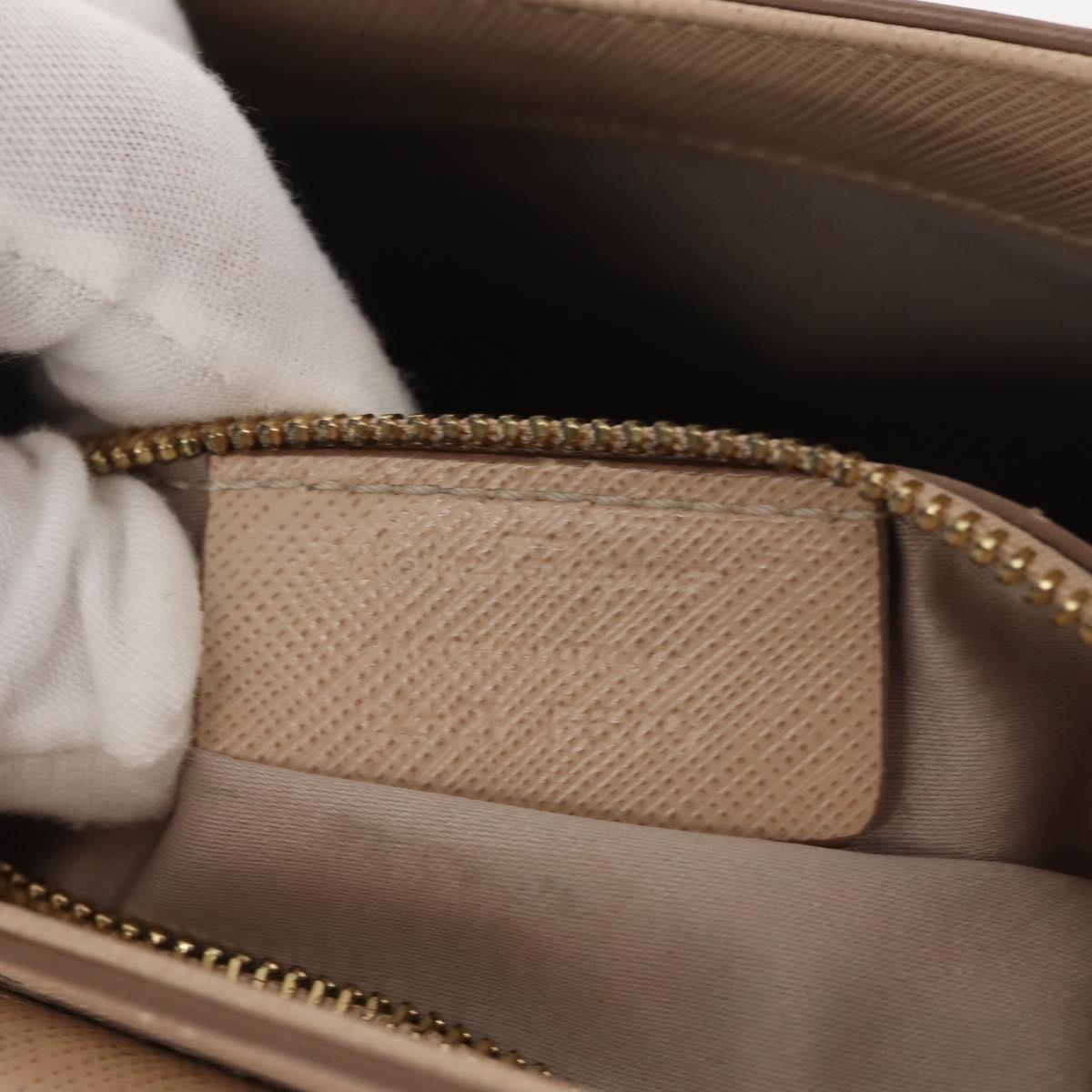 Salvatore Ferragamo Chain Vala Shoulder Bag Leather 2way Pink Gold Auth 144333