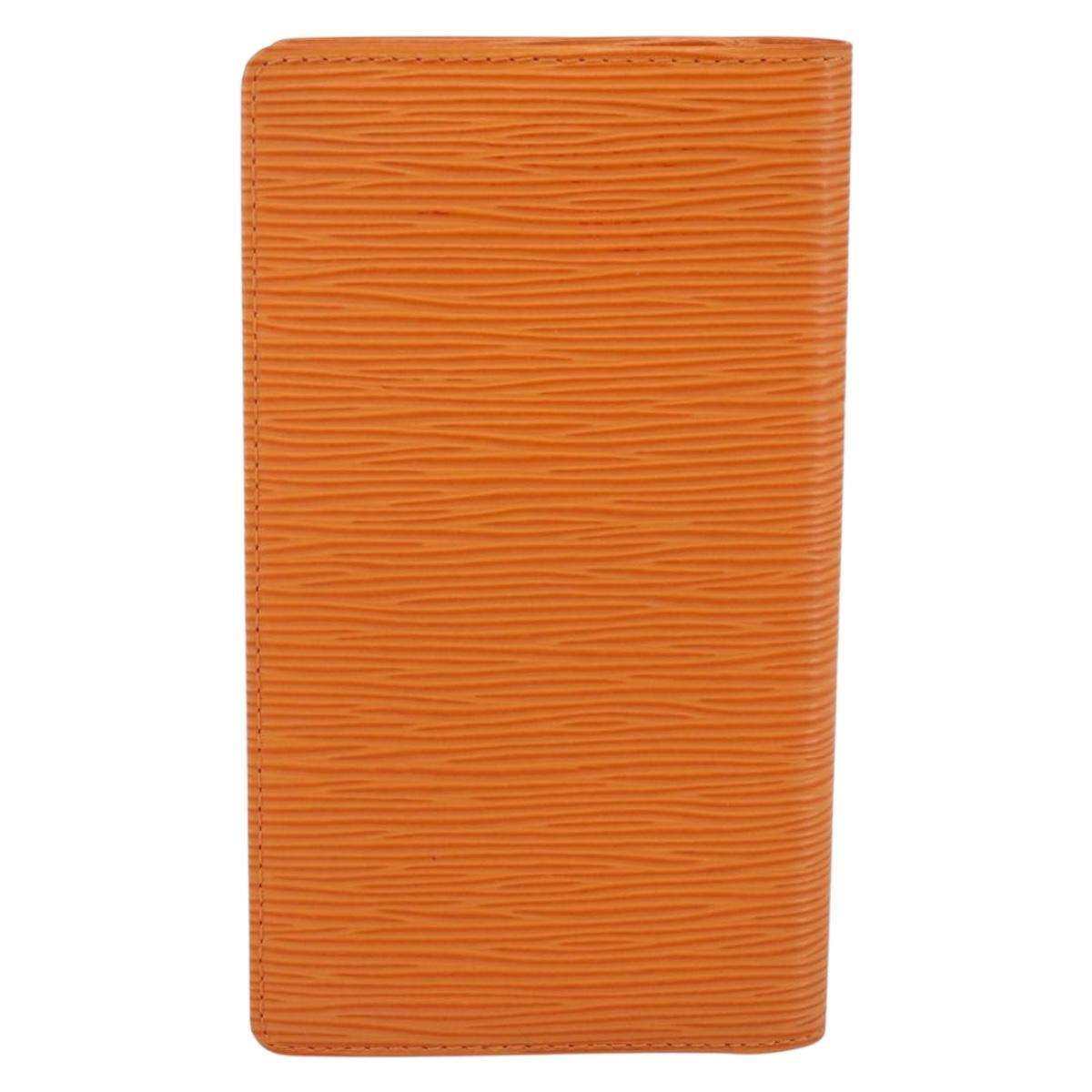 LOUIS VUITTON Epi Agenda Posh Day Planner Cover Orange R2052H LV Auth 144338