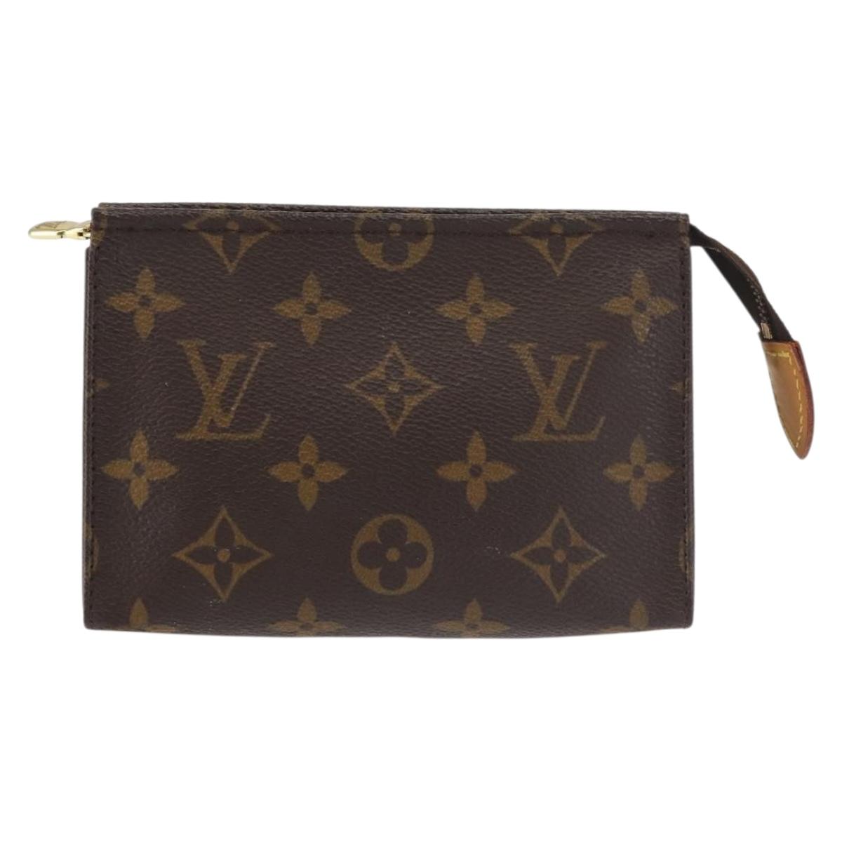 LOUIS VUITTON Monogram Poche Toilette 15 Pouch M47546 LV Auth 144339