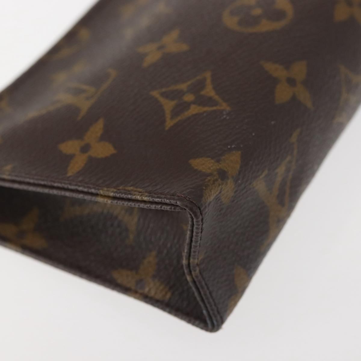 LOUIS VUITTON Monogram Poche Toilette 15 Pouch M47546 LV Auth 144339