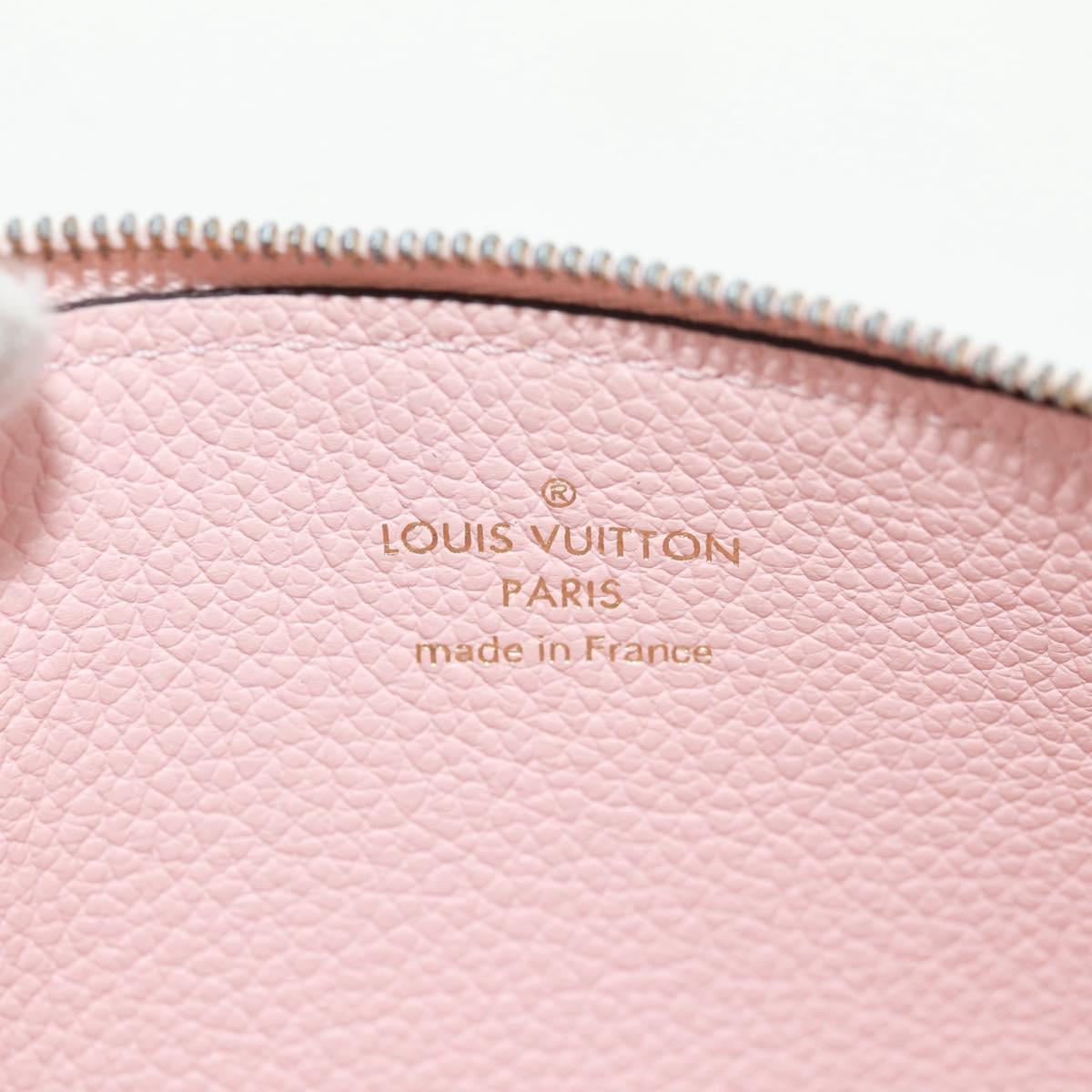 LOUIS VUITTON Monogram Empreinte Pochette Trio Pouch Pink M80407 LV Auth 144344A