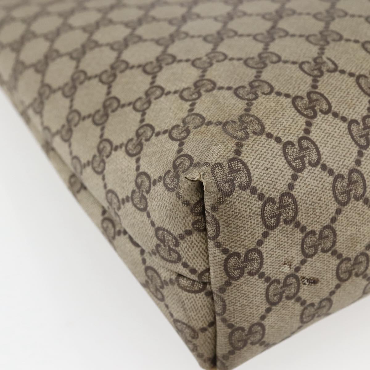 GUCCI GG Supreme Web Sherry Line Tote Bag PVC Beige Gold 20 001 4487 Auth 144350