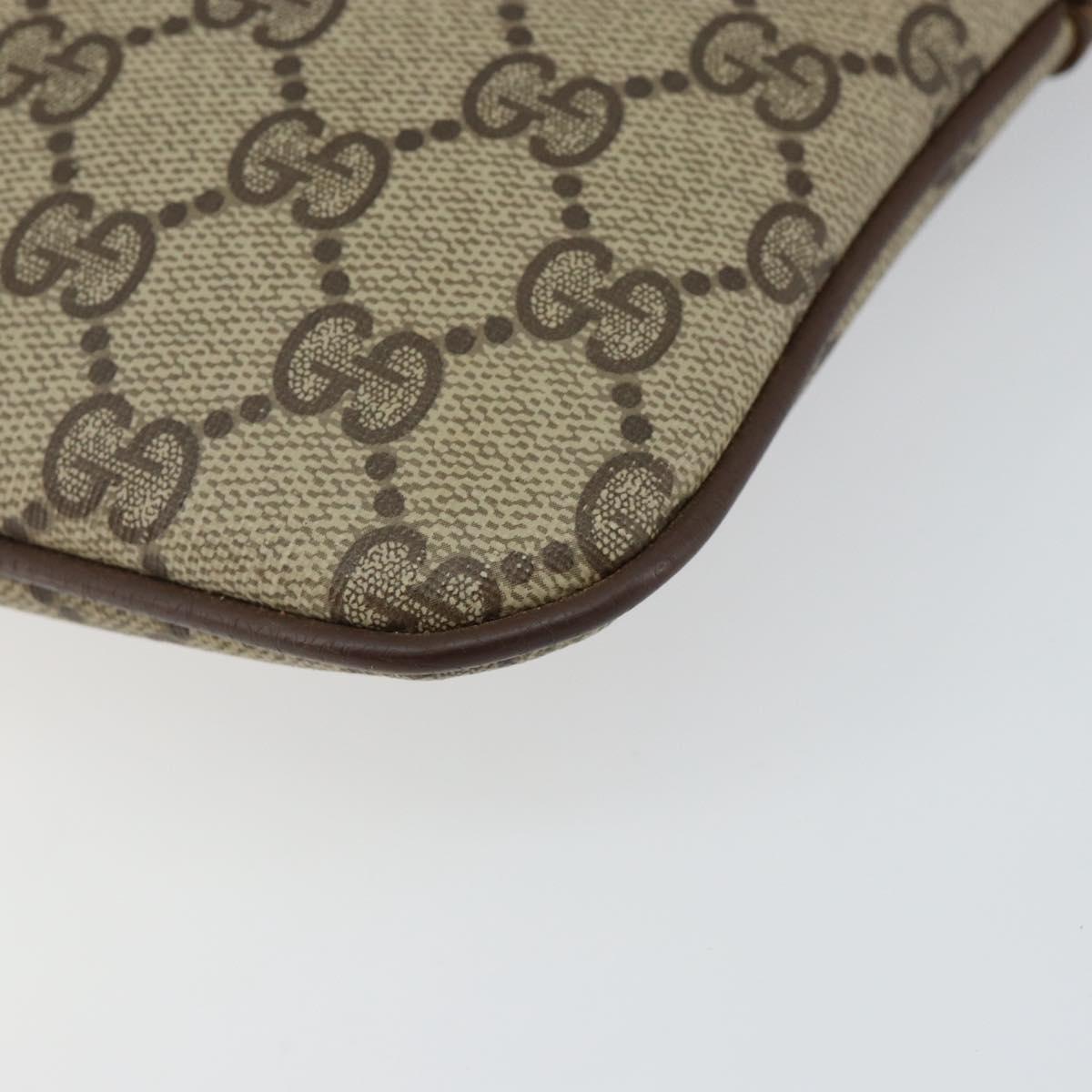 GUCCI GG Supreme Web Sherry Line Bag PVC Beige Gold 904 02 047 Auth 144351