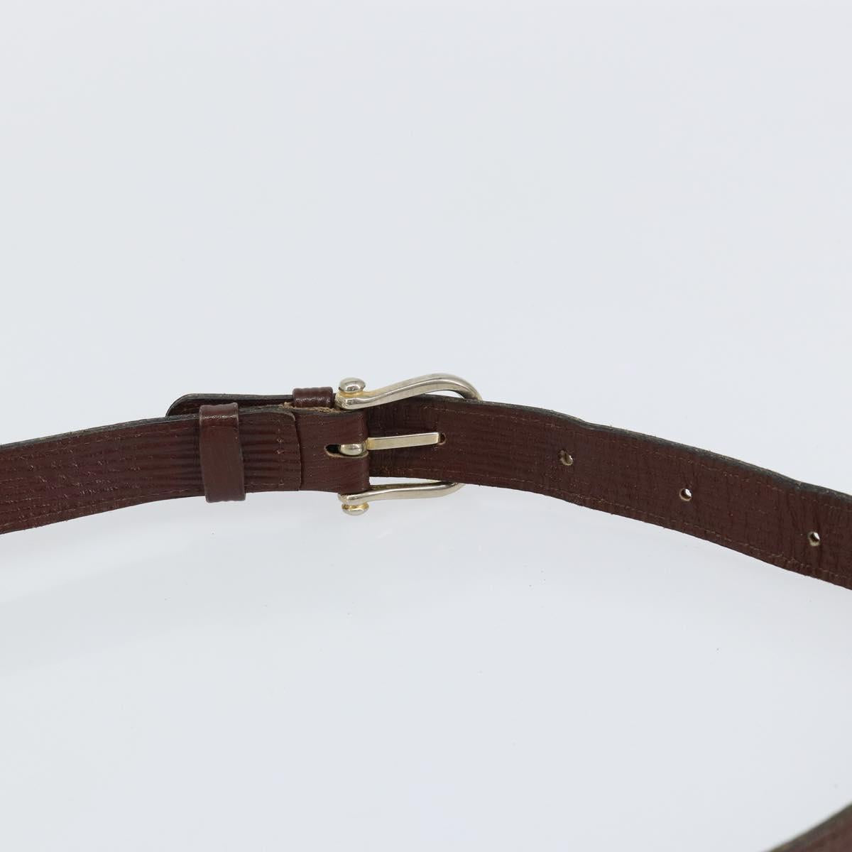 CELINE Macadam Canvas Shoulder Bag PVC Beige Gold Auth 144356