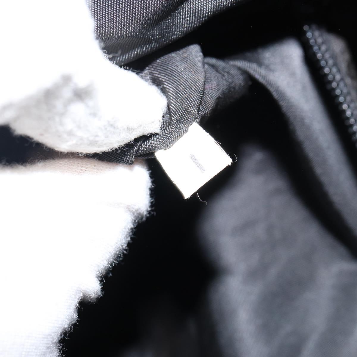 PRADA Shoulder Bag Nylon Black Silver Auth 144357