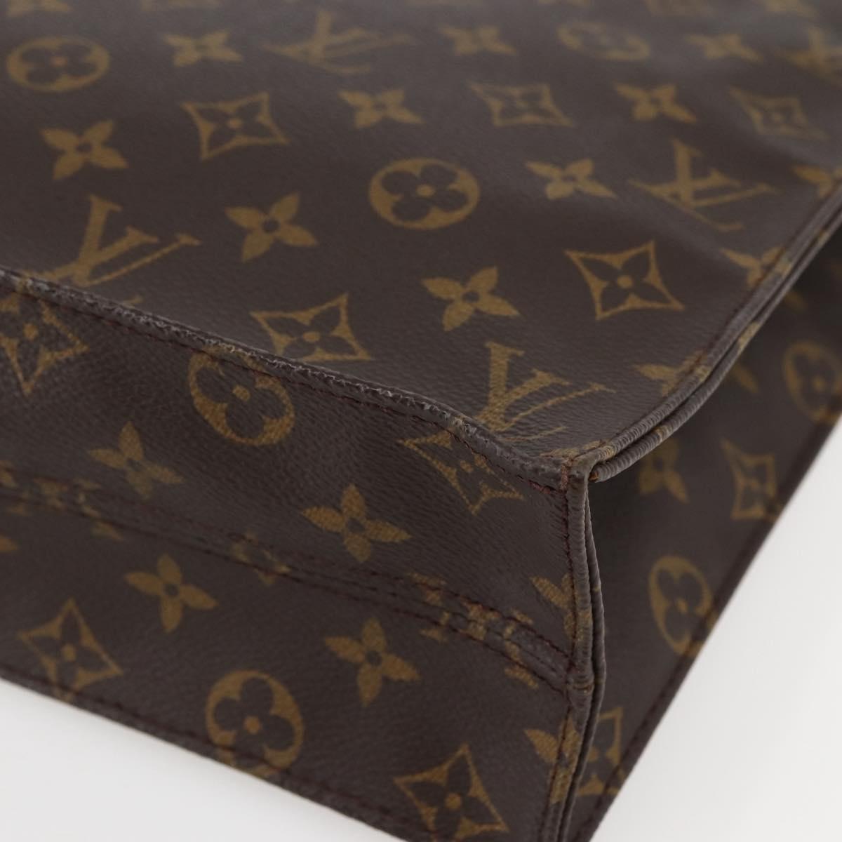 LOUIS VUITTON Monogram Sac Plat Hand Bag M51140 LV Auth 144364